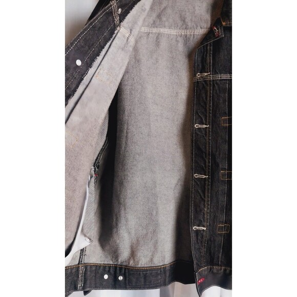 U.S. Polo Association Men's Black Embroidered Jean Denim Jacket Large - Picture 13 of 13